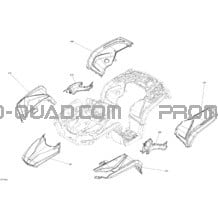 Fender And Central Panel Kit G2 Outlander - Squadron Green pour Can-am Toutes les cylindrées 2018 Outlander MAX 570 EFI T3 including old EU Regulation - Build before Nov 2017