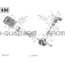 Vilebrequin et Pistons - 650 EFI pour Can-am Toutes les cylindrées 2018 Outlander MAX 650 EFI
