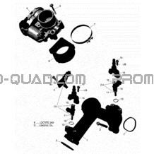 Collecteur Admission Air et Carter de Papillon - 1000 EFI pour Can-am Toutes les cylindrées 2018 Outlander T3 1000 EFI