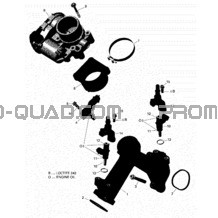 Collecteur Admission Air Et Carter De Papillon pour Can-am Toutes les cylindrées 2018 Outlander T3 MAX 570 EFI PRO