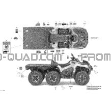 Décalques pour Can-am Toutes les cylindrées 2018 Outlander 6X6 - 1000 EFI
