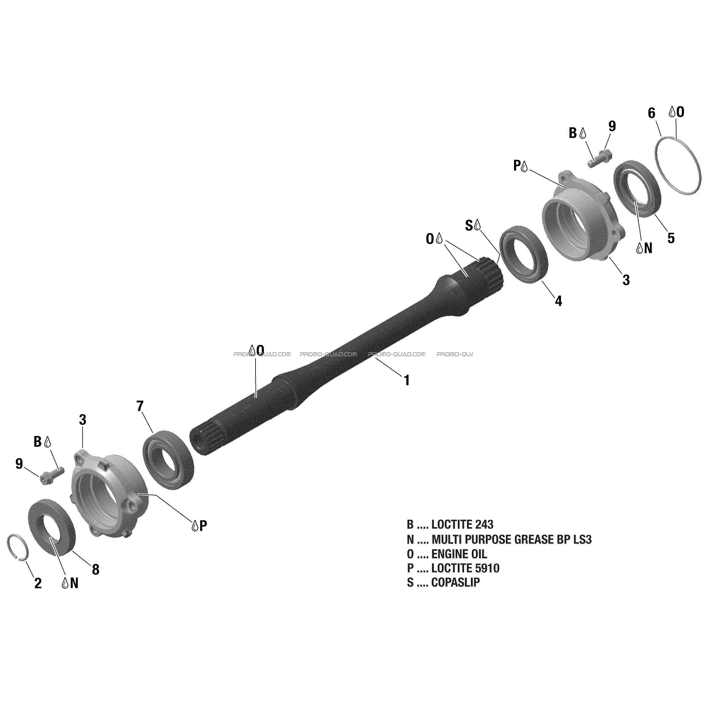 Arbre Entraînement - 1000 EFI  Can-am  2018 Toutes les cylindrées  Original parts OEMArbre Entraînement - 1000 EFI  Can-am  2018 Toutes les cylindrées  Original parts OEM