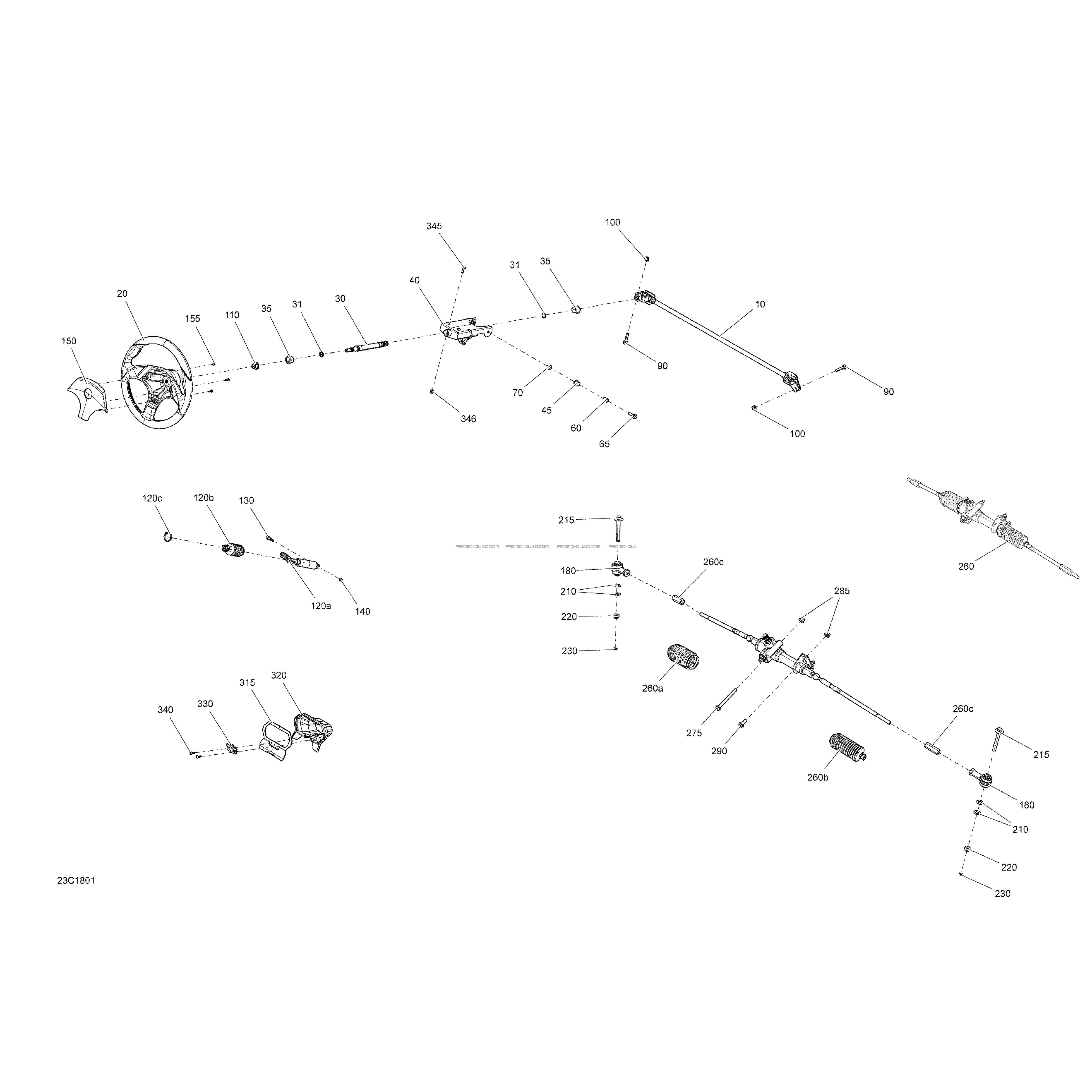 Direction Commander - Ensemble STD  Can-am  2018 Toutes les cylindrées  Original parts OEMDirection Commander - Ensemble STD  Can-am  2018 Toutes les cylindrées  Original parts OEM