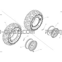 Roues Et Pneus Commander - Ensemble STD pour Can-am Toutes les cylindrées 2018 Commander 800R EFI
