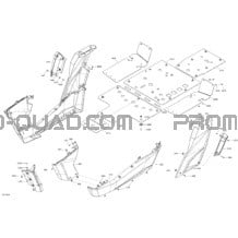 Carrosserie Partie Centrale Commander Non MAX - Modèles Break Up Country Camo pour Can-am Toutes les cylindrées 2018 Commander 800R EFI