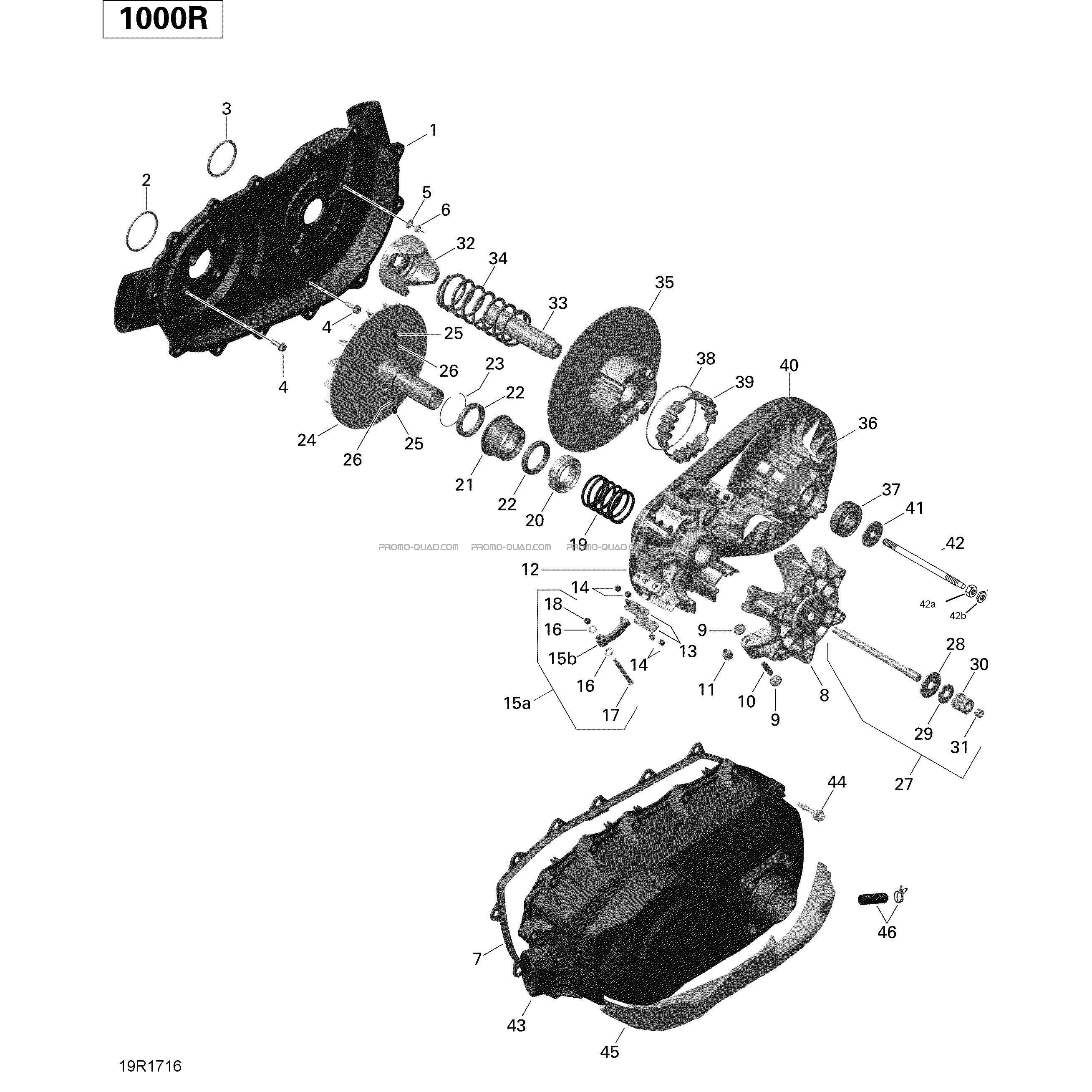 Transmission - 1000R  Can-am  2018 Toutes les cylindrées  pièces OEMTransmission - 1000R  Can-am  2018 Toutes les cylindrées  pièces OEM