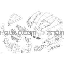 Carrosserie Partie Avant Commander Non MAX - Modèles Bleu Minuit pour Can-am Toutes les cylindrées 2018 Commander 1000R EFI