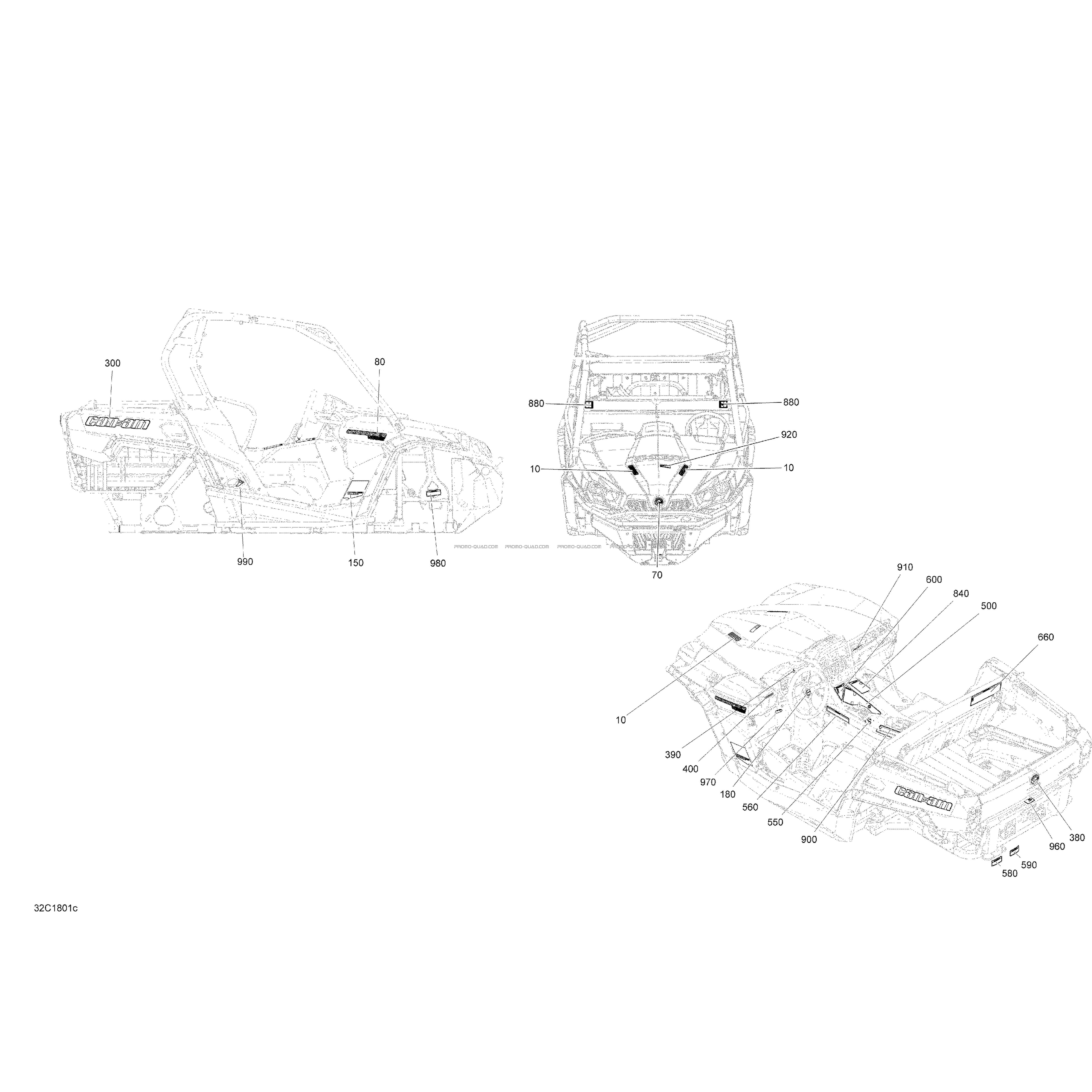 Décalques Commander Non MAX 1000R - Ensemble Hunter  Can-am  2018 Toutes les cylindrées  pièces OEMDécalques Commander Non MAX 1000R - Ensemble Hunter  Can-am  2018 Toutes les cylindrées  pièces OEM