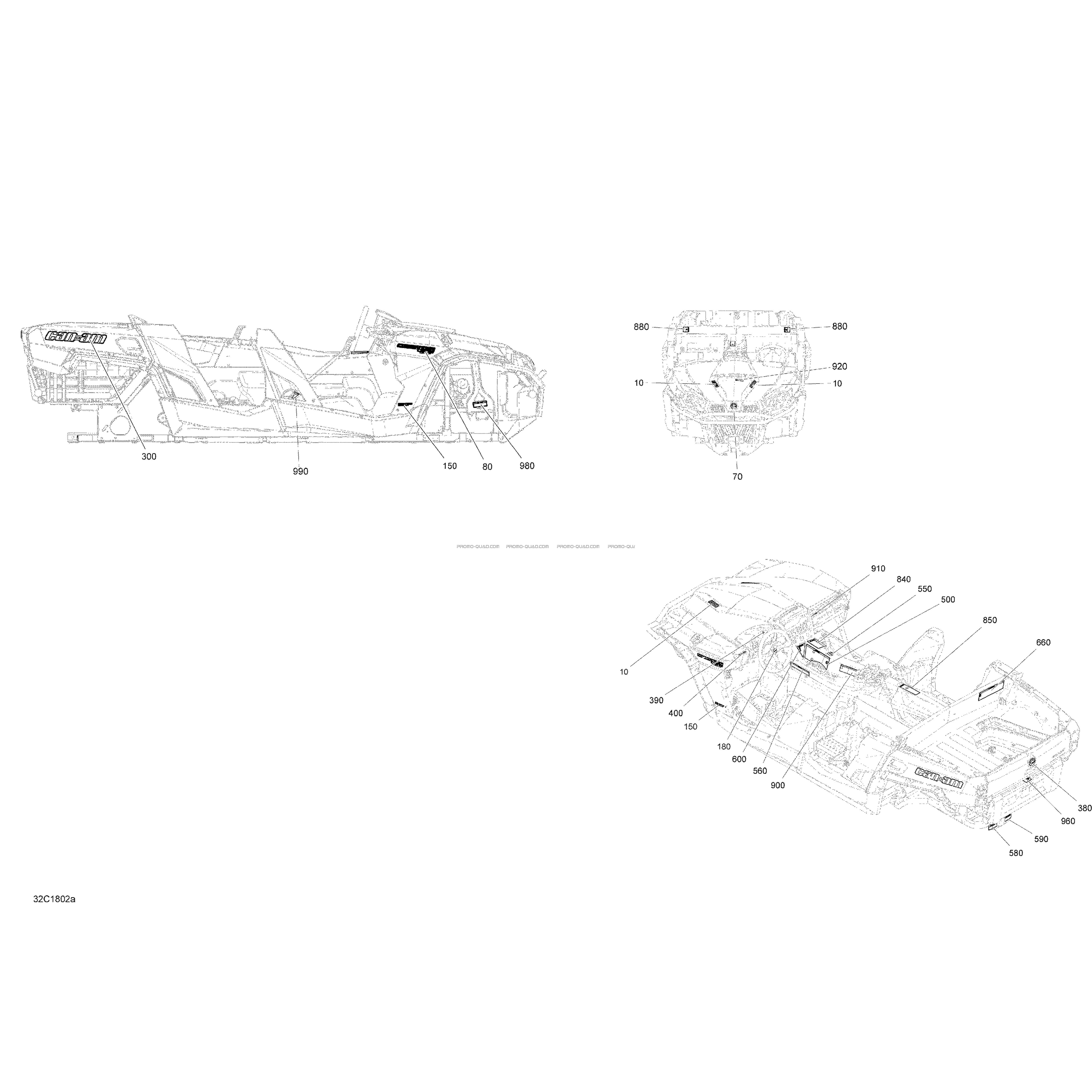 Décalques Commander MAX 800R - Ensemble DPS  Can-am  2018 Toutes les cylindrées  Original parts OEMDécalques Commander MAX 800R - Ensemble DPS  Can-am  2018 Toutes les cylindrées  Original parts OEM