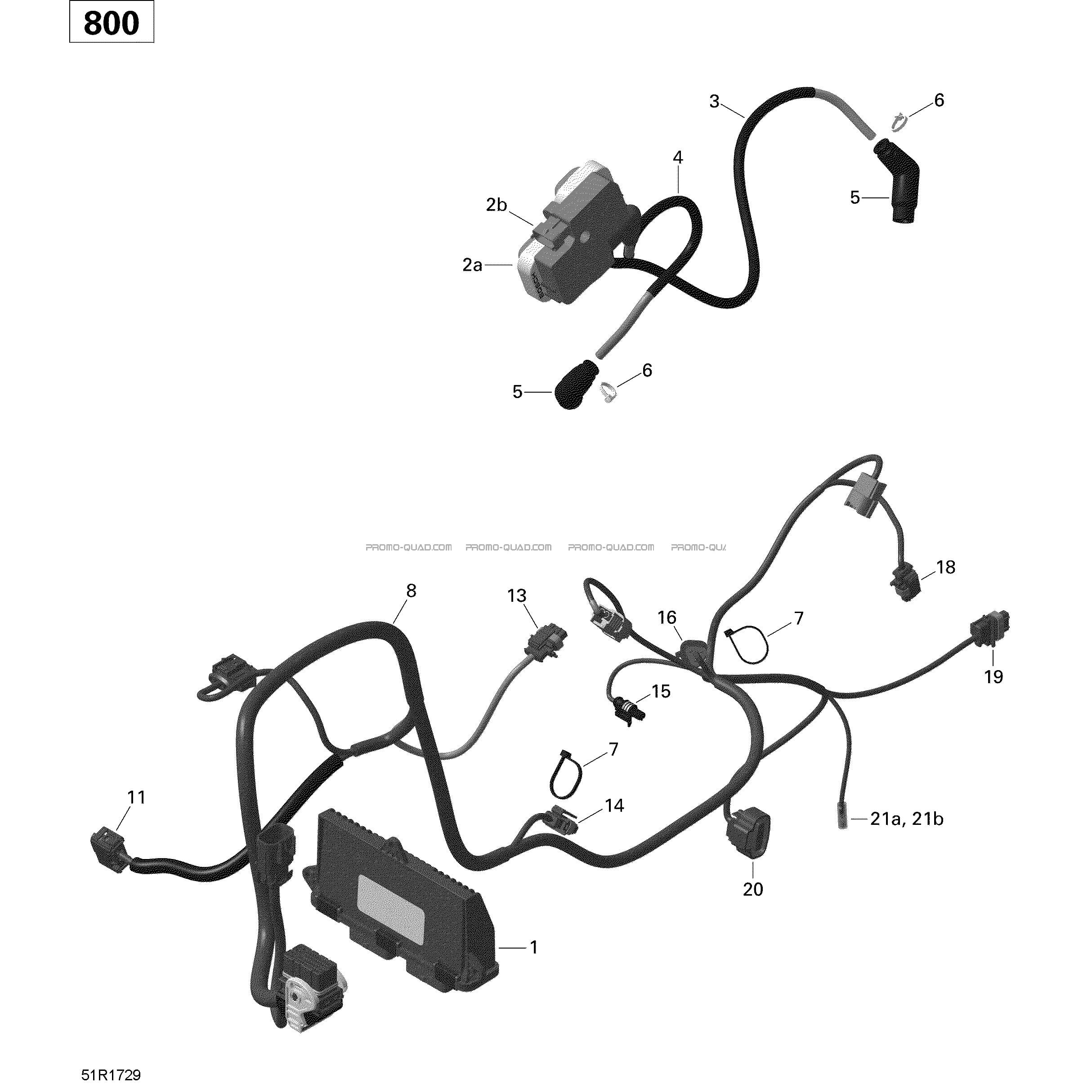 Câblage Moteur et Module Électronique - 800R EFI  Can-am  2018 Toutes les cylindrées  pièces OEMCâblage Moteur et Module Électronique - 800R EFI  Can-am  2018 Toutes les cylindrées  pièces OEM