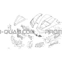 Carrosserie Partie Avant Commander MAX - Modèles Vert Escadron pour Can-am Toutes les cylindrées 2018 Commander MAX 1000R EFI