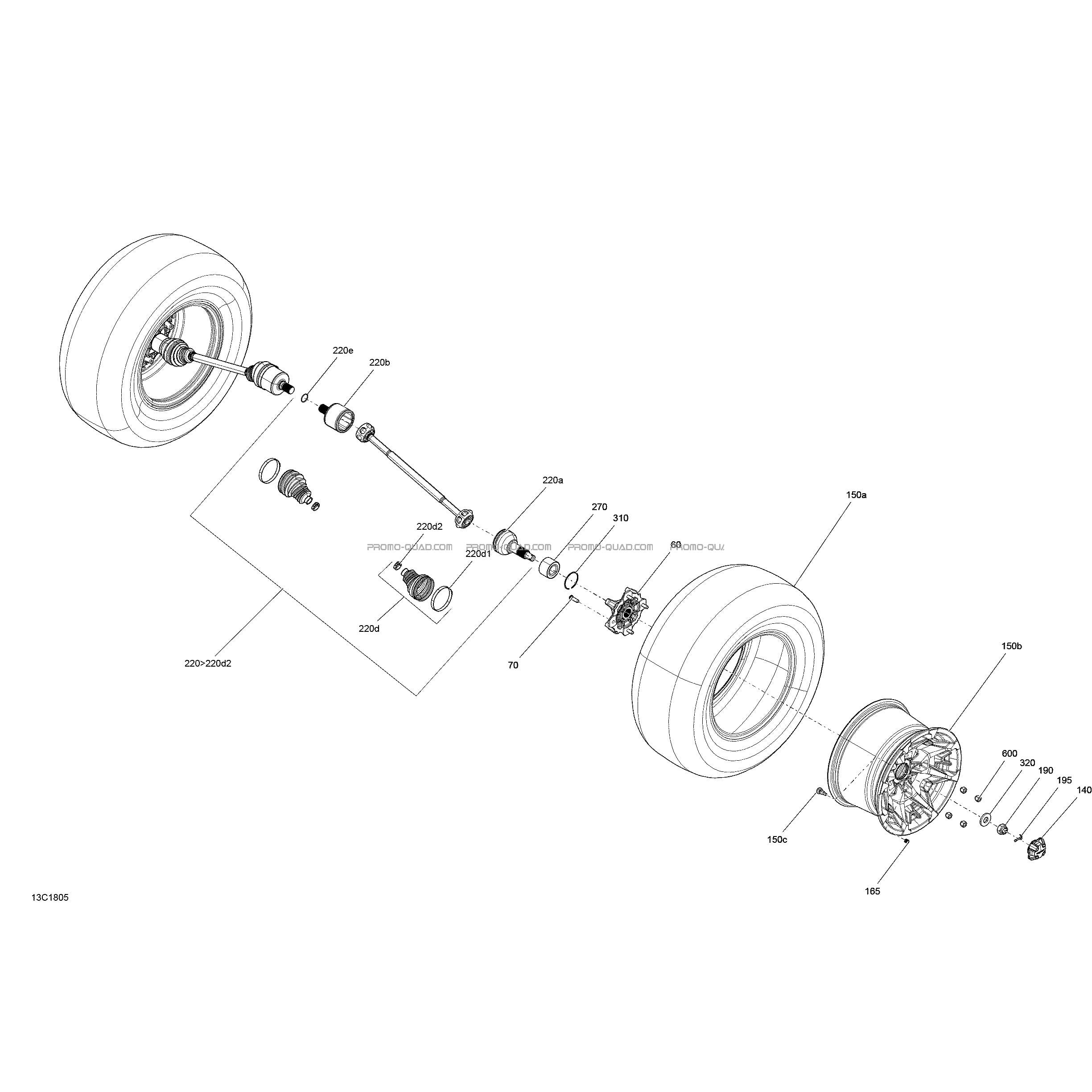 Entraînement Arrière Defender HD10 - Ensemble XMR  Can-am  2018 Toutes les cylindrées  pièces OEMEntraînement Arrière Defender HD10 - Ensemble XMR  Can-am  2018 Toutes les cylindrées  pièces OEM