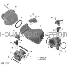 Collecteur Admission Air Et Carter De Papillon - HD8 pour Can-am Toutes les cylindrées 2018 Defender MAX HD8