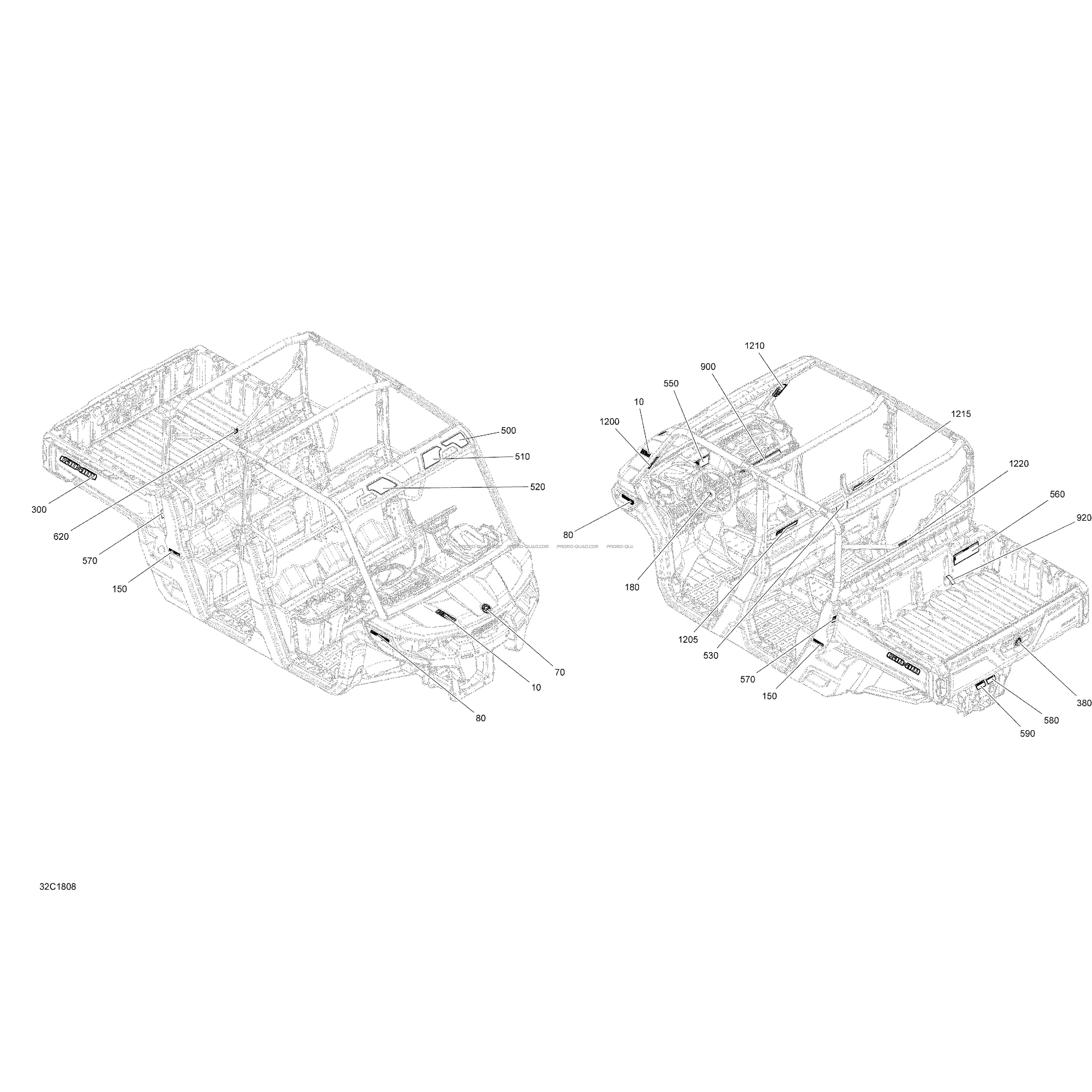 Décalques Defender MAX HD8 - Ensemble BASE  Can-am  2018 Toutes les cylindrées  Original parts OEMDécalques Defender MAX HD8 - Ensemble BASE  Can-am  2018 Toutes les cylindrées  Original parts OEM