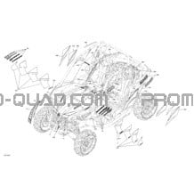 Décalques Maverick Non MAX - Ensemble DPS pour Can-am Toutes les cylindrées 2018 Maverick