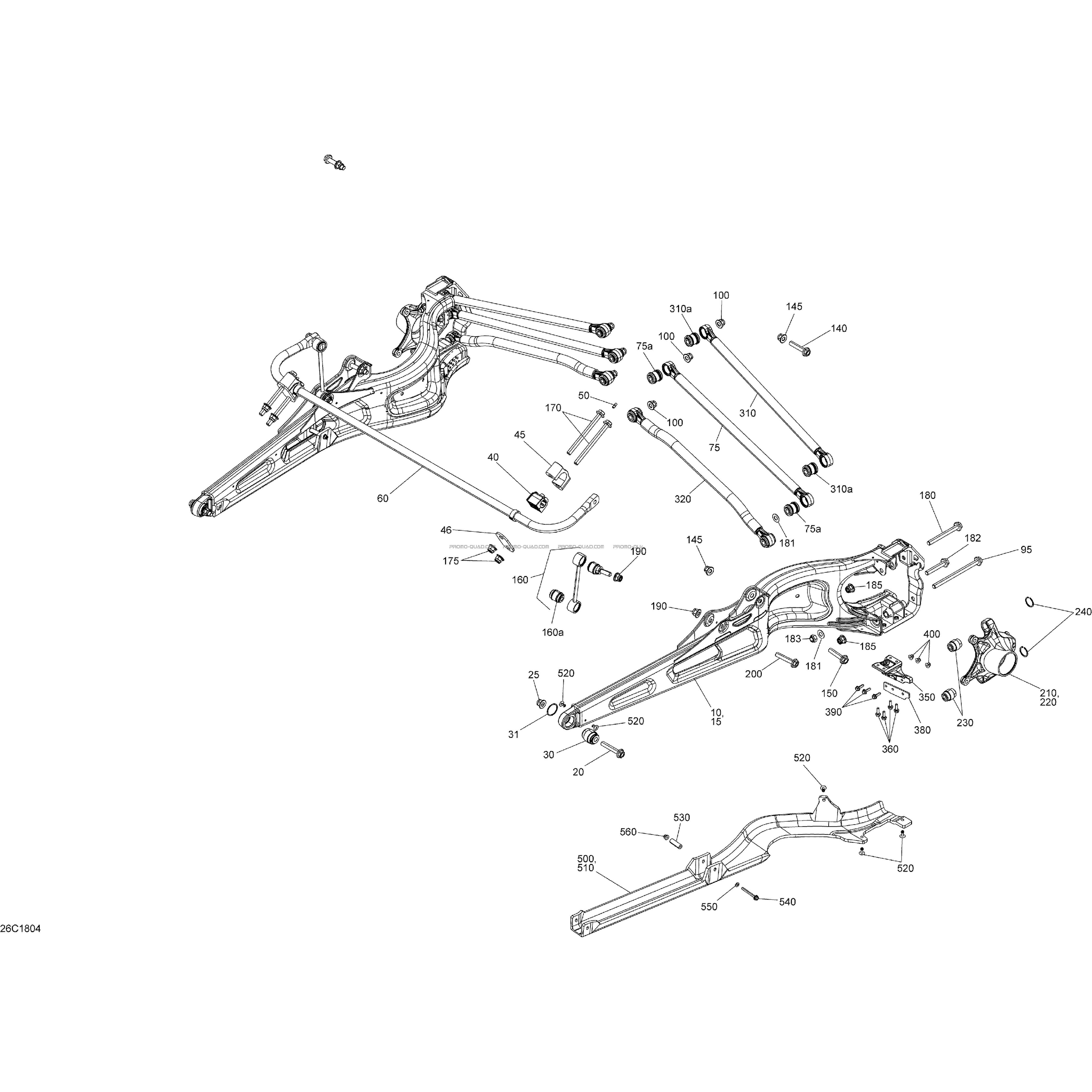 Suspension Arrière Maverick X3 - Ensemble XMR  Can-am  2018 Toutes les cylindrées  Original parts OEMSuspension Arrière Maverick X3 - Ensemble XMR  Can-am  2018 Toutes les cylindrées  Original parts OEM