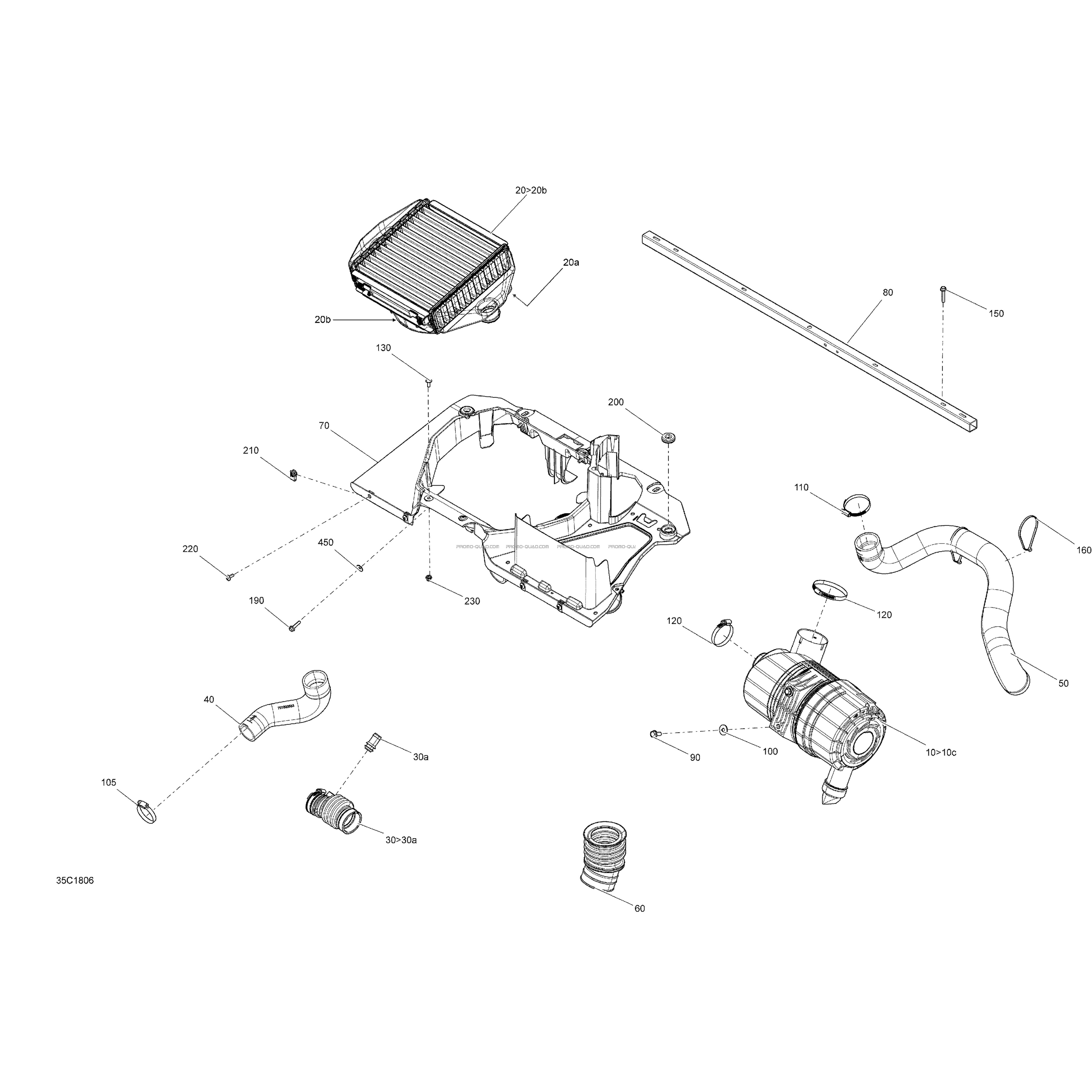 Admission Air - Ensemble XMR  Can-am  2018 Toutes les cylindrées  Original parts OEMAdmission Air - Ensemble XMR  Can-am  2018 Toutes les cylindrées  Original parts OEM