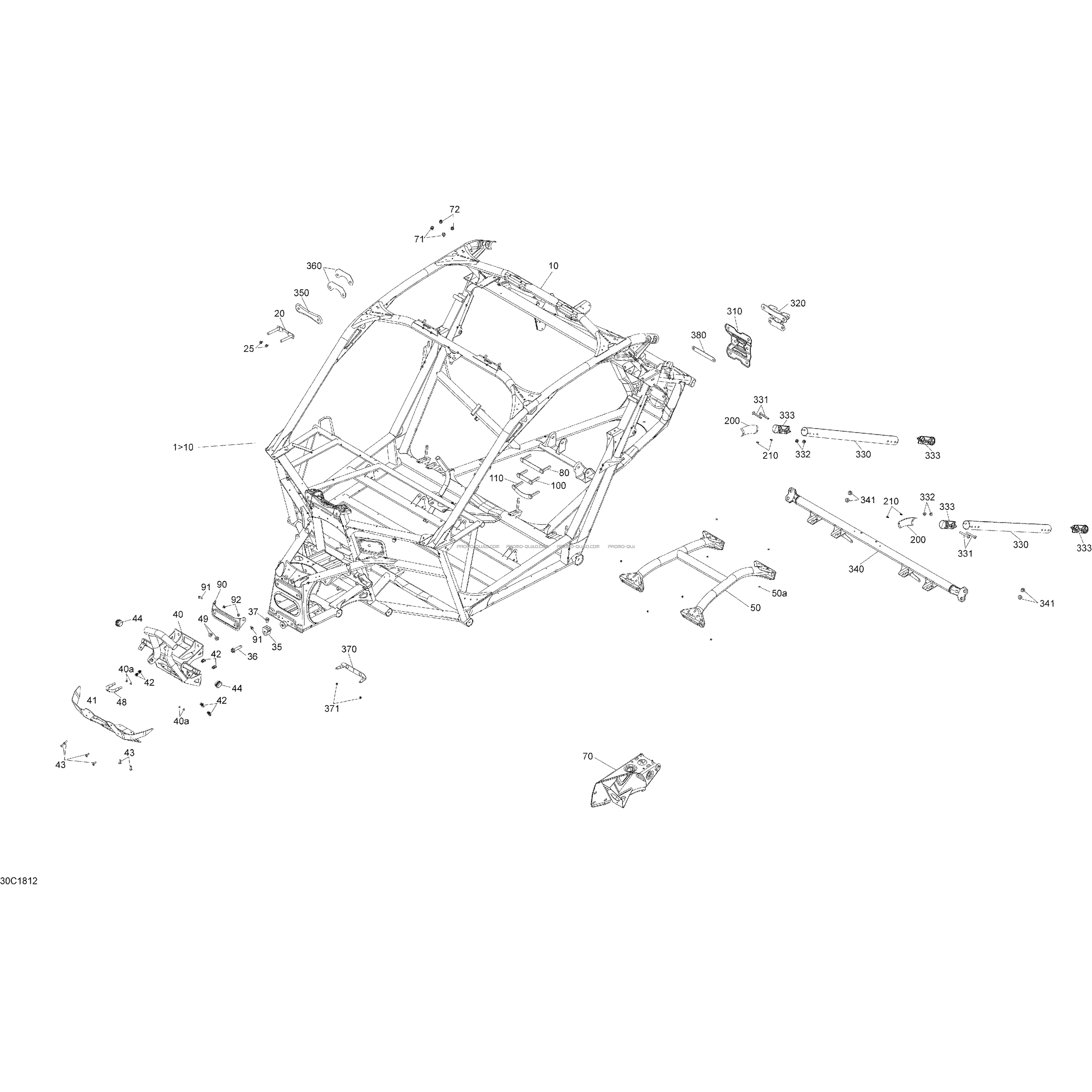 Châssis - Ensemble XMR  Can-am  2018 Toutes les cylindrées  Original parts OEMChâssis - Ensemble XMR  Can-am  2018 Toutes les cylindrées  Original parts OEM