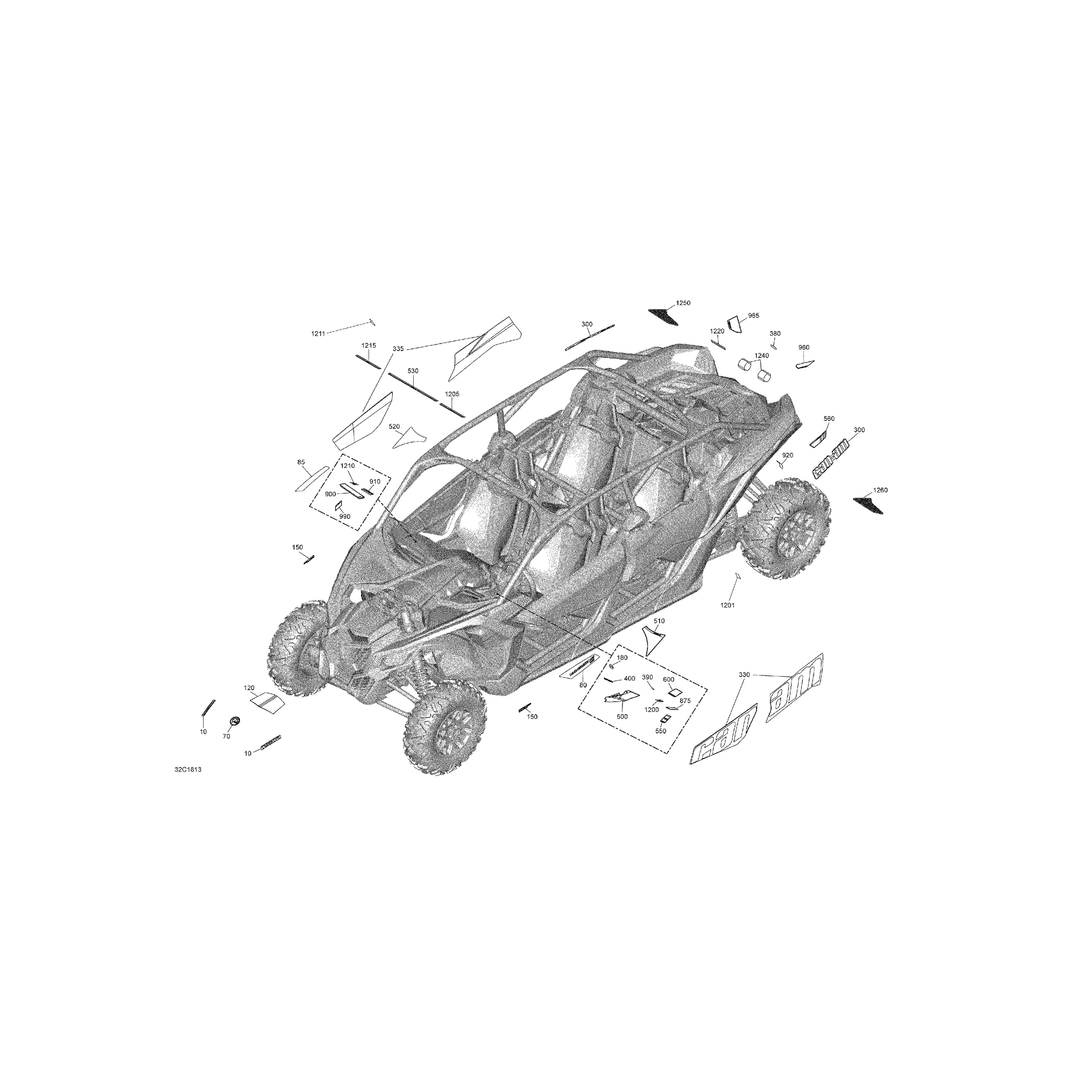 Décalques - Ensemble STD  Can-am  2018 Toutes les cylindrées  pièces OEMDécalques - Ensemble STD  Can-am  2018 Toutes les cylindrées  pièces OEM