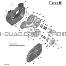 Poulie Menée pour Can-am Toutes les cylindrées 2018 Maverick X3 MAX Turbo R - XRS DPS - with Smart-Lok