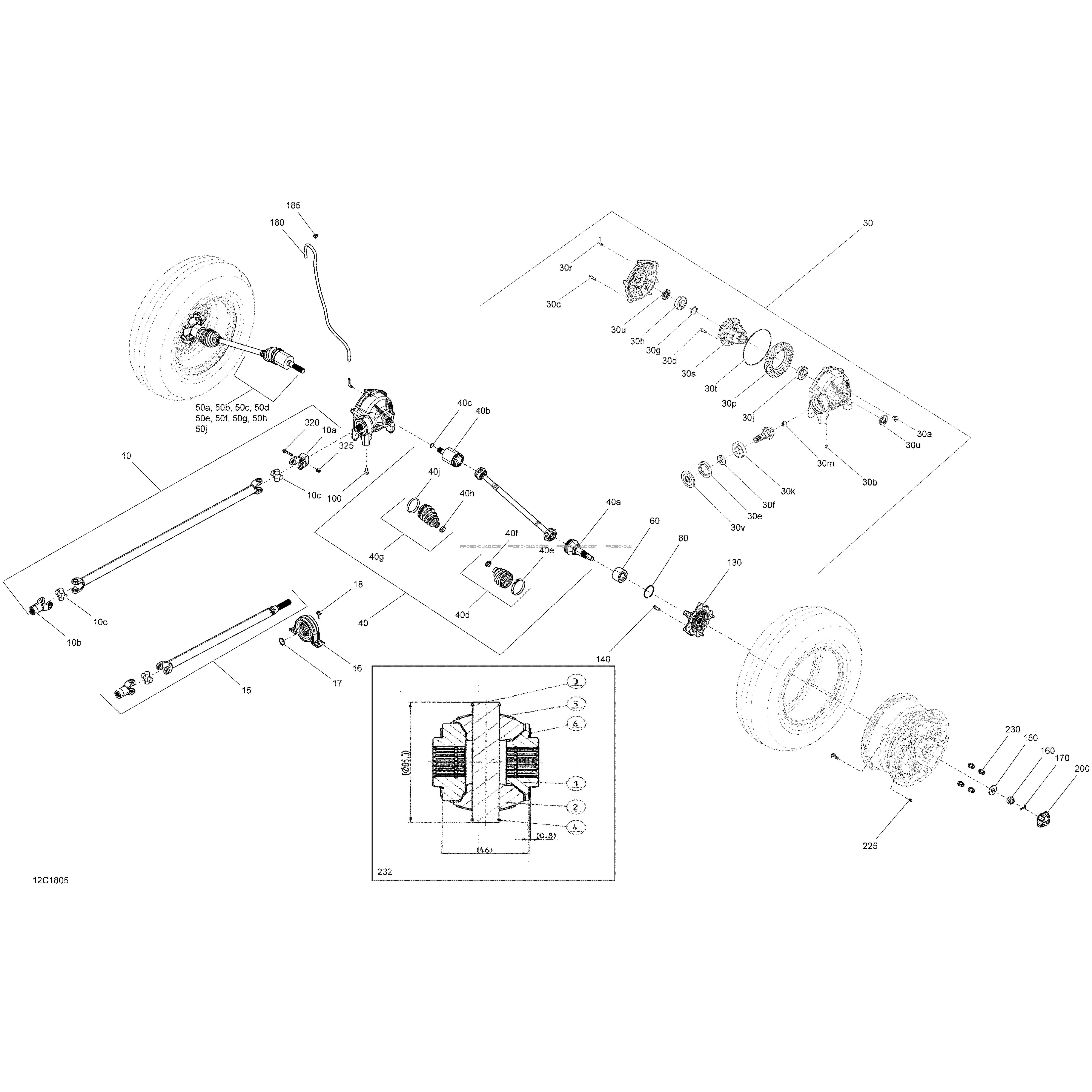 Entraînement Avant Traxter  Can-am  2018 Toutes les cylindrées  Original parts OEMEntraînement Avant Traxter  Can-am  2018 Toutes les cylindrées  Original parts OEM