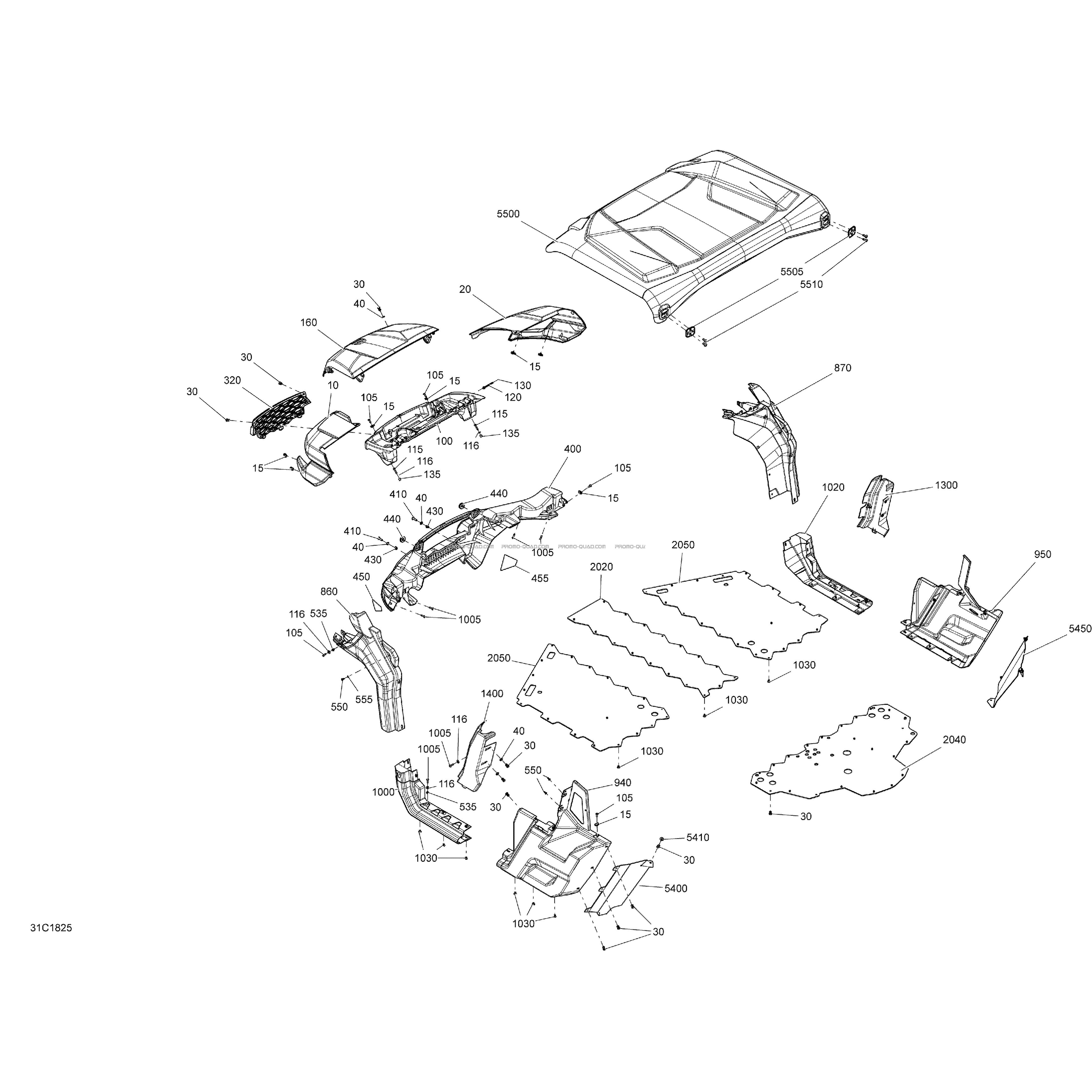 Carrosserie Traxter Non MAX HD8 - Modèles Vert Escadron  Can-am  2018 Toutes les cylindrées  Original parts OEMCarrosserie Traxter Non MAX HD8 - Modèles Vert Escadron  Can-am  2018 Toutes les cylindrées  Original parts OEM
