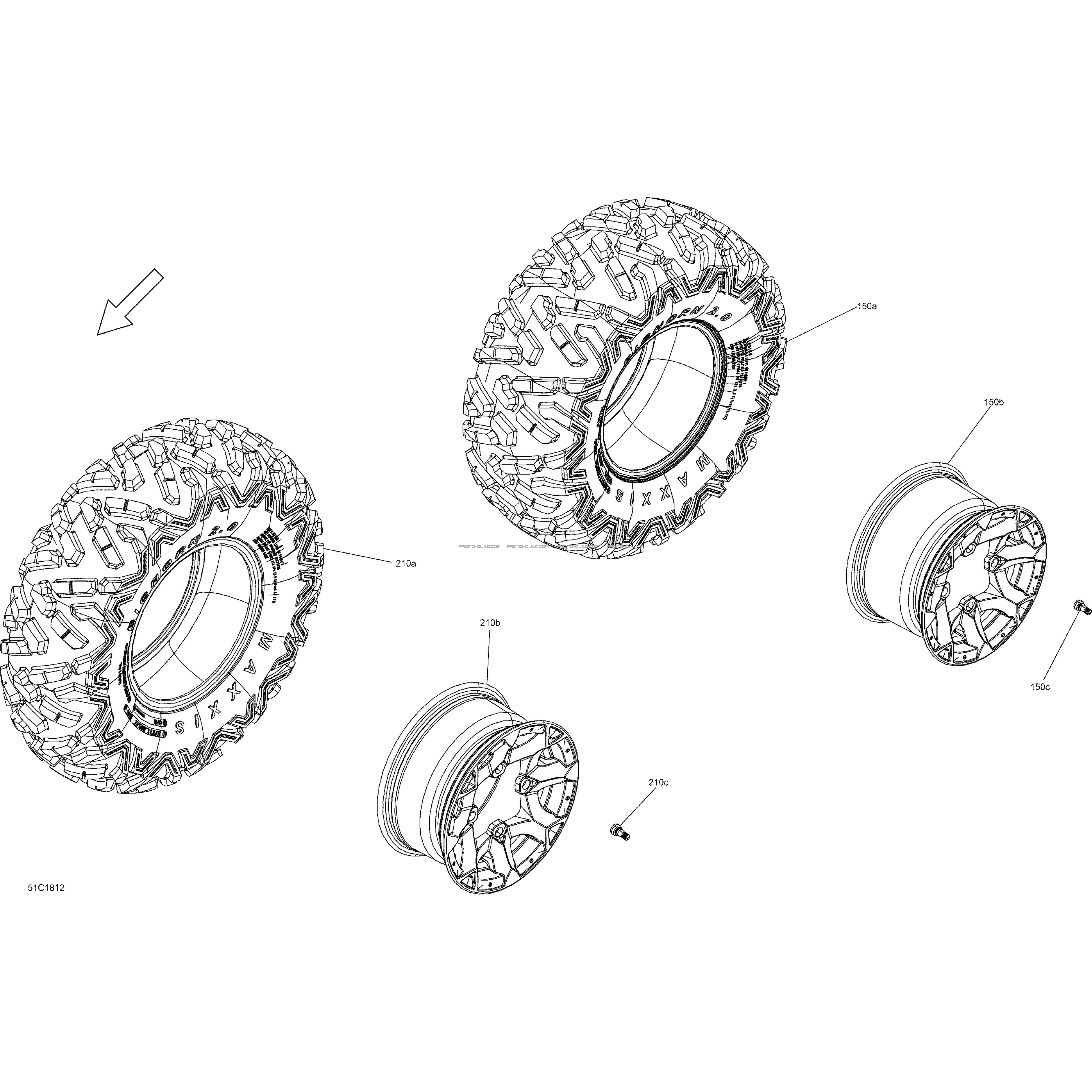 Roues Et Pneus Traxter - Ensemble STD  Can-am  2018 Toutes les cylindrées  pièces OEMRoues Et Pneus Traxter - Ensemble STD  Can-am  2018 Toutes les cylindrées  pièces OEM
