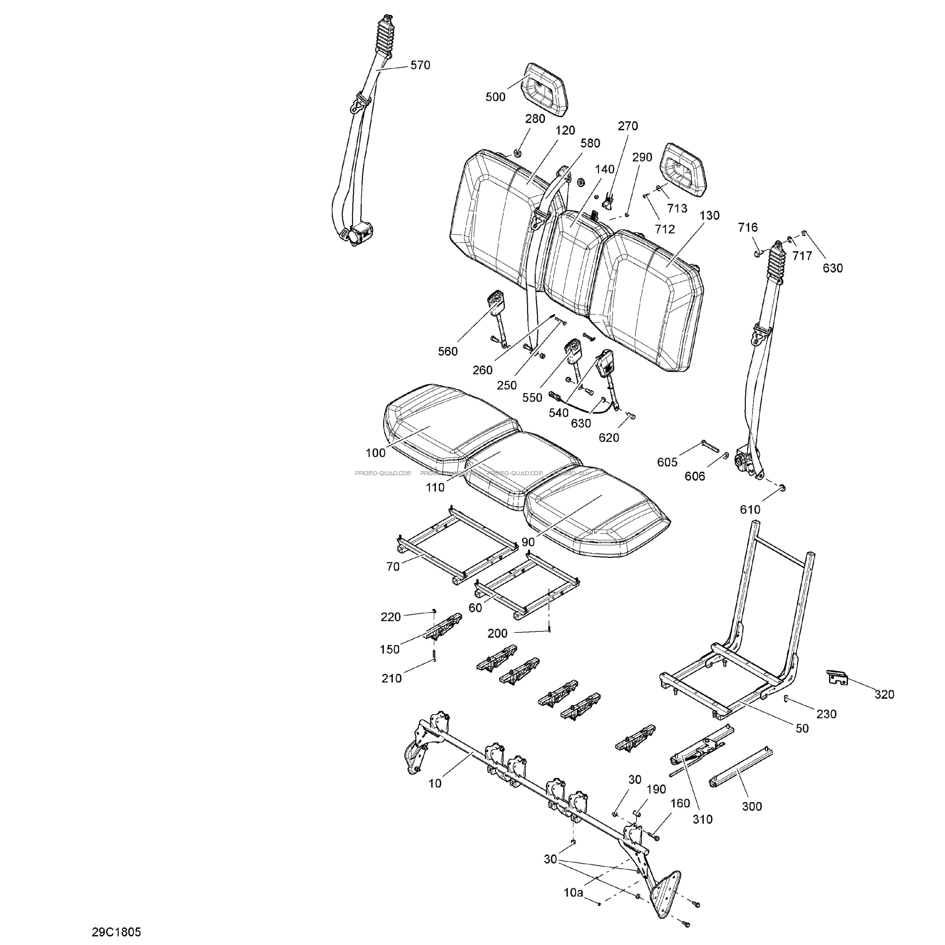 Siège Traxter T - HD10  Can-am  2018 Toutes les cylindrées  Original parts OEMSiège Traxter T - HD10  Can-am  2018 Toutes les cylindrées  Original parts OEM