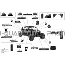 Decals - Turbo R - Package XRS pour Can-am Toutes les cylindrées 2019 Maverick MAX Turbo R