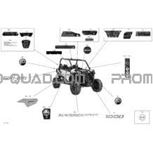 Décalques - Ensemble BASE pour Can-am Toutes les cylindrées 2019 Maverick Sport 1000 - BASE_DPS