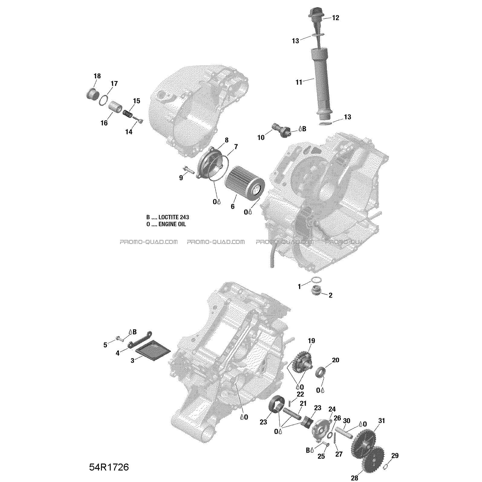 Lubrification Du Moteur - HD8  Can-am  2019 Toutes les cylindrées  Original parts OEMLubrification Du Moteur - HD8  Can-am  2019 Toutes les cylindrées  Original parts OEM