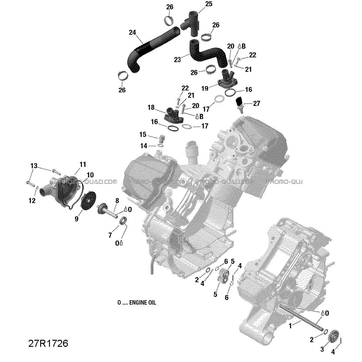 Refroidissement Moteur - HD8  Can-am  2019 Toutes les cylindrées  pièces OEMRefroidissement Moteur - HD8  Can-am  2019 Toutes les cylindrées  pièces OEM