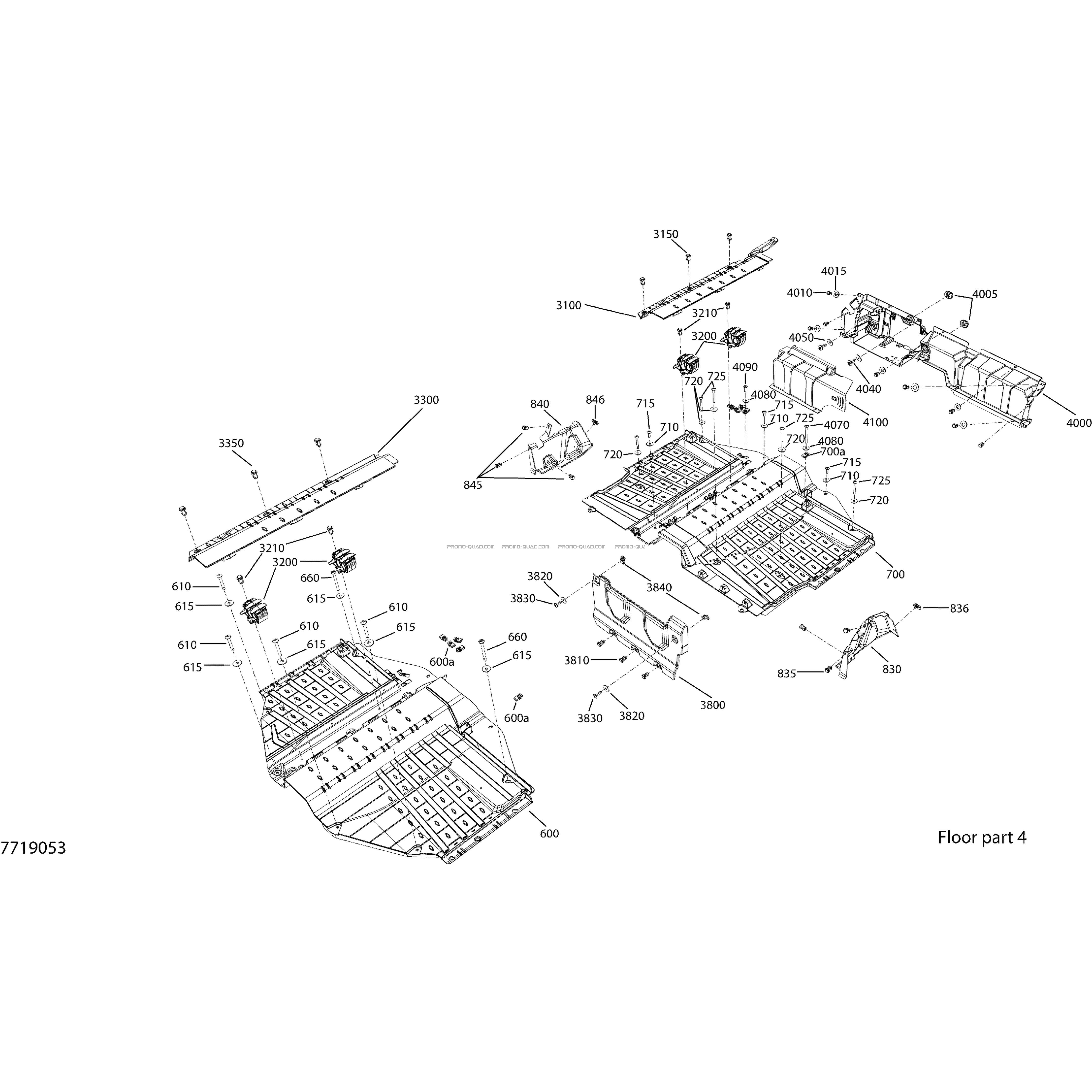 Habitacle - Excepté XT CAB - Plancher  Can-am  2019 Toutes les cylindrées  pièces OEMHabitacle - Excepté XT CAB - Plancher  Can-am  2019 Toutes les cylindrées  pièces OEM