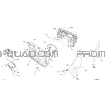 Habitacle - Excepté XT CAB - Section arrière pour Can-am Toutes les cylindrées 2019 Traxter MAX HD8