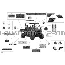 Décalques - HD5 - Ensemble BASE pour Can-am Toutes les cylindrées 2019 Traxter HD5 - T1B Série