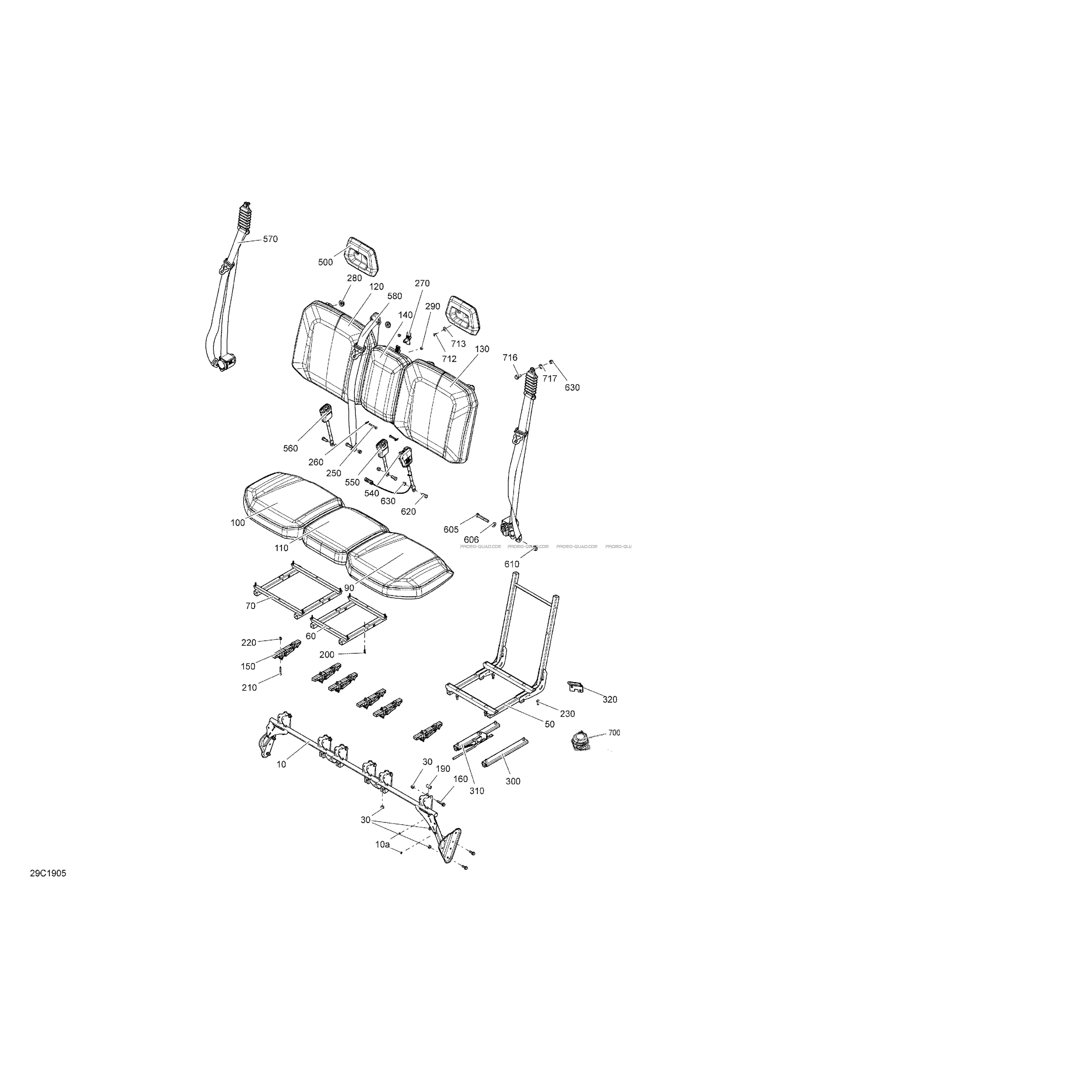 Seat - T1B  Can-am  2019 Toutes les cylindrées  pièces OEMSeat - T1B  Can-am  2019 Toutes les cylindrées  pièces OEM