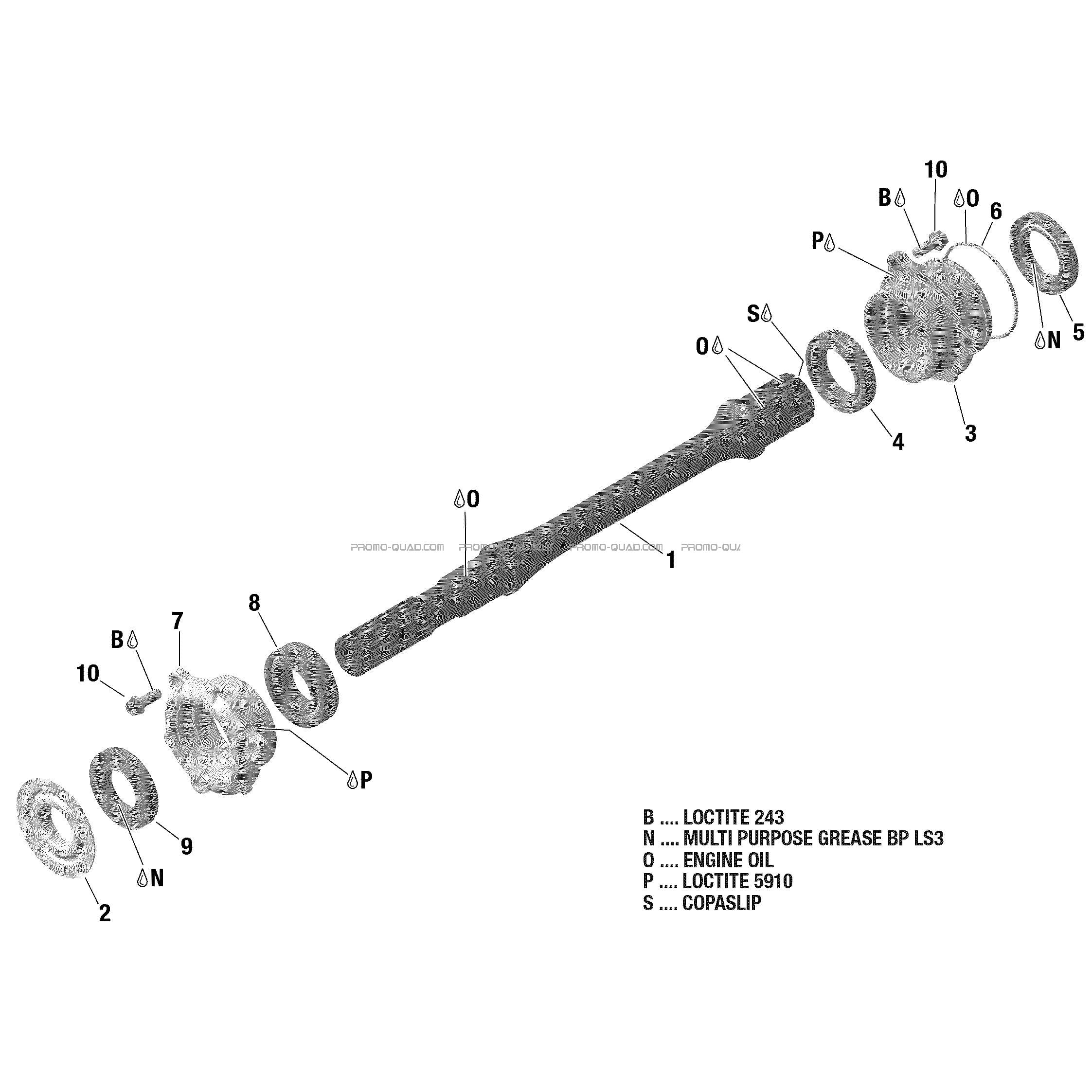 Arbre Entraînement -  1010R  Can-am  2019 Toutes les cylindrées  pièces OEMArbre Entraînement -  1010R  Can-am  2019 Toutes les cylindrées  pièces OEM