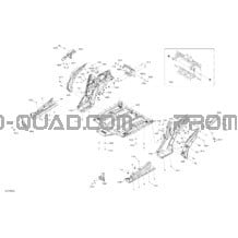 Body Maverick Trail - 800 - Red  -  Middle Section pour Can-am Toutes les cylindrées 2019 Maverick Trail 800 - BASE DPS - T2B Série