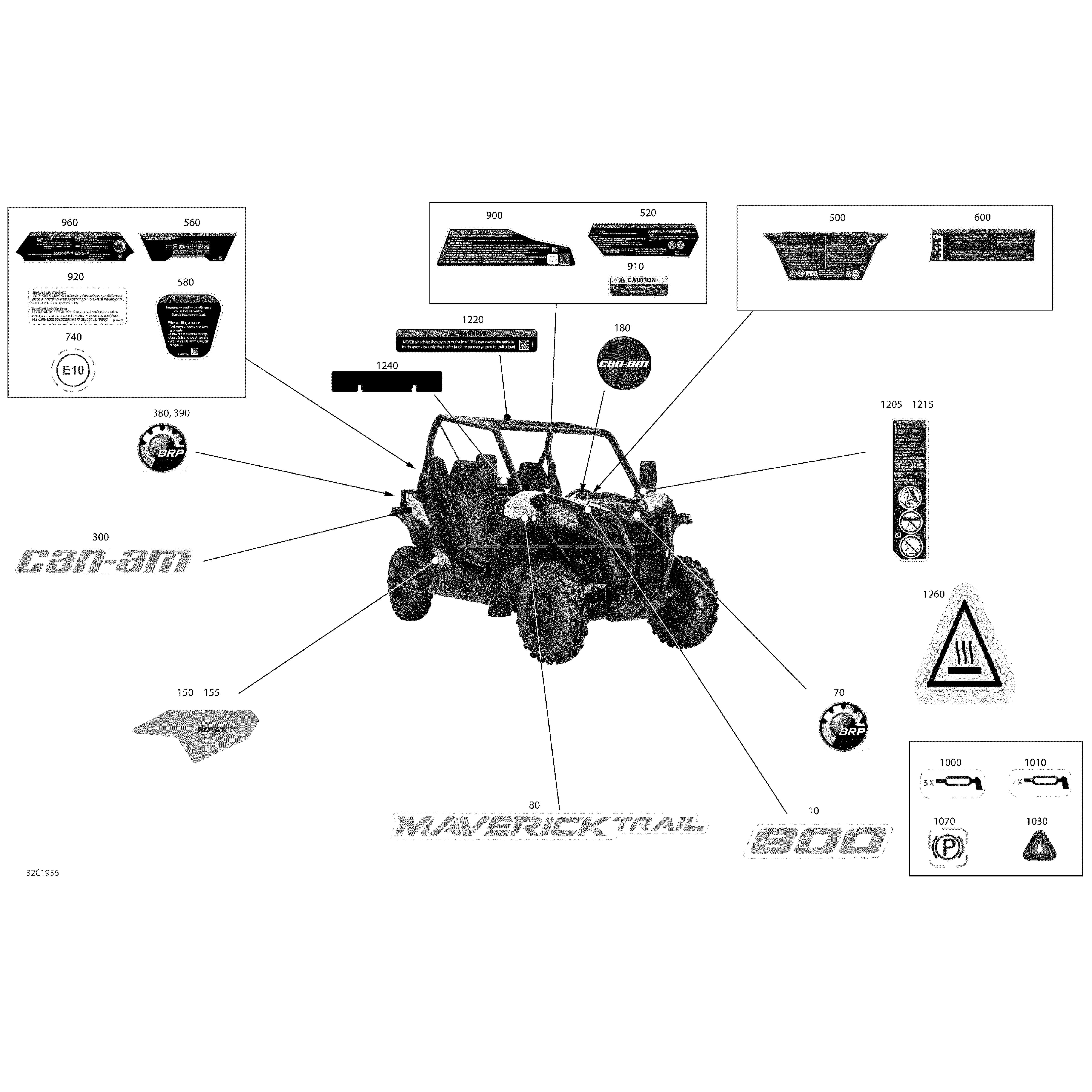 Décalques - Ensemble BASE  Can-am  2019 Toutes les cylindrées  pièces OEMDécalques - Ensemble BASE  Can-am  2019 Toutes les cylindrées  pièces OEM