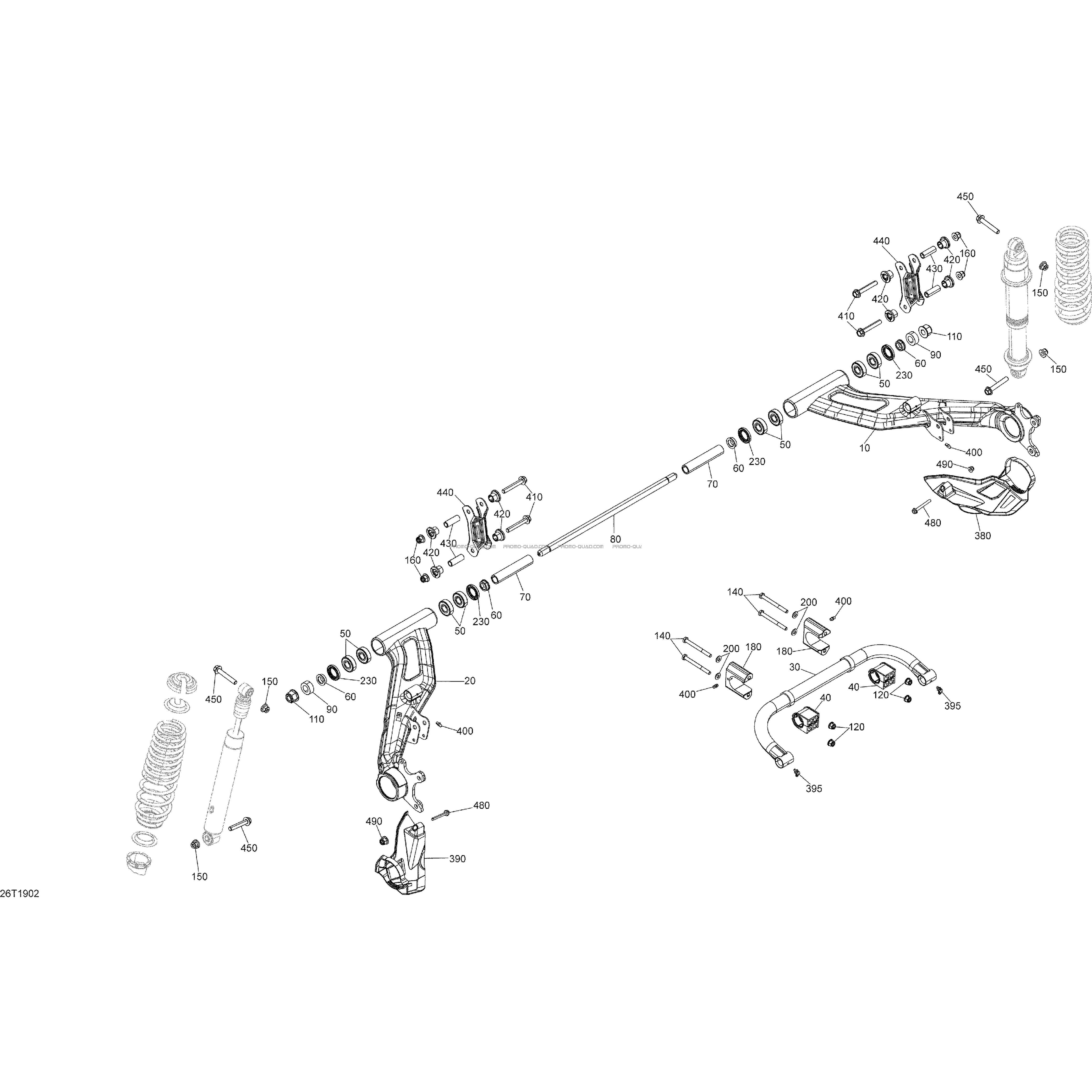 Suspension Arrière  Can-am  2019 Toutes les cylindrées  pièces OEMSuspension Arrière  Can-am  2019 Toutes les cylindrées  pièces OEM