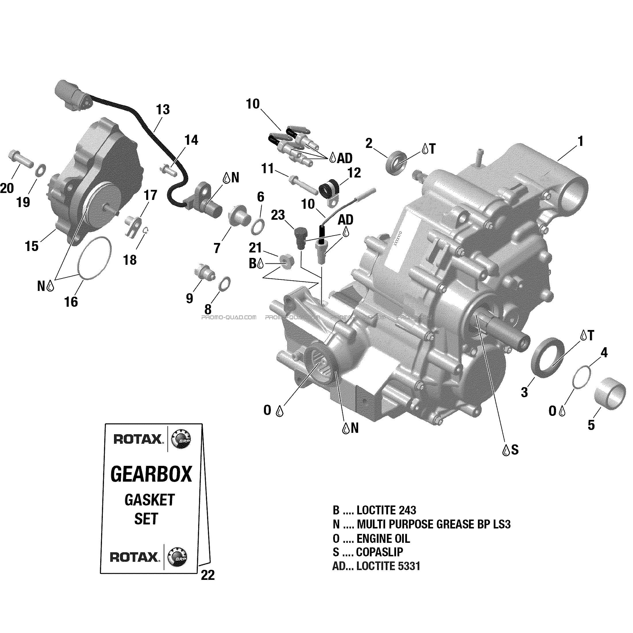 Gear Box And Components - 420684829 - XT - XTP  Can-am  2019 Toutes les cylindrées  Original parts OEMGear Box And Components - 420684829 - XT - XTP  Can-am  2019 Toutes les cylindrées  Original parts OEM