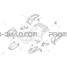 Ensemble Aile Et Panneau Central - Ensemble PRO Nordic pour Can-am Toutes les cylindrées 2019 Outlander MAX 650 EFI - T3