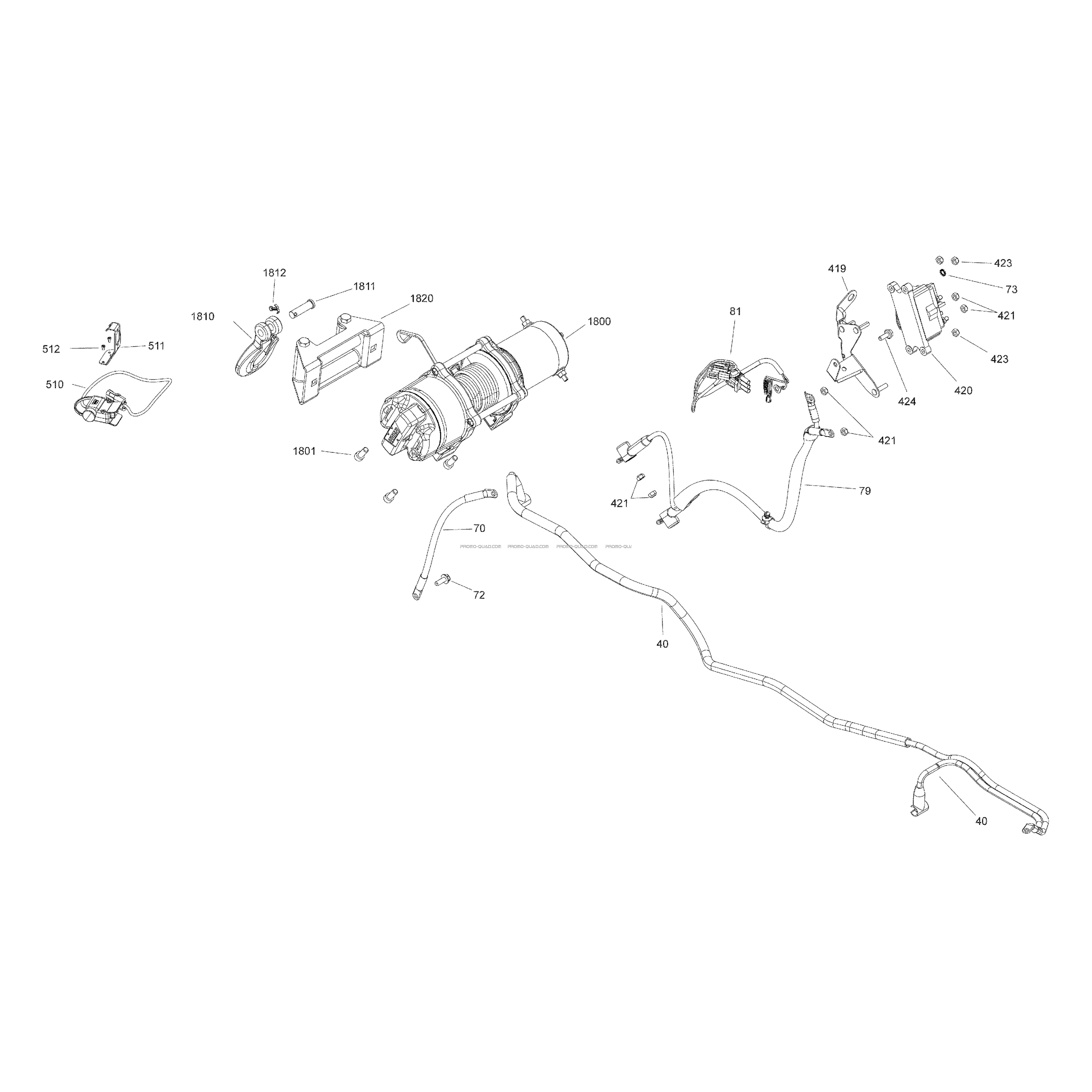 Électrique  - Treuil  Can-am  2019 Toutes les cylindrées  pièces OEMÉlectrique  - Treuil  Can-am  2019 Toutes les cylindrées  pièces OEM