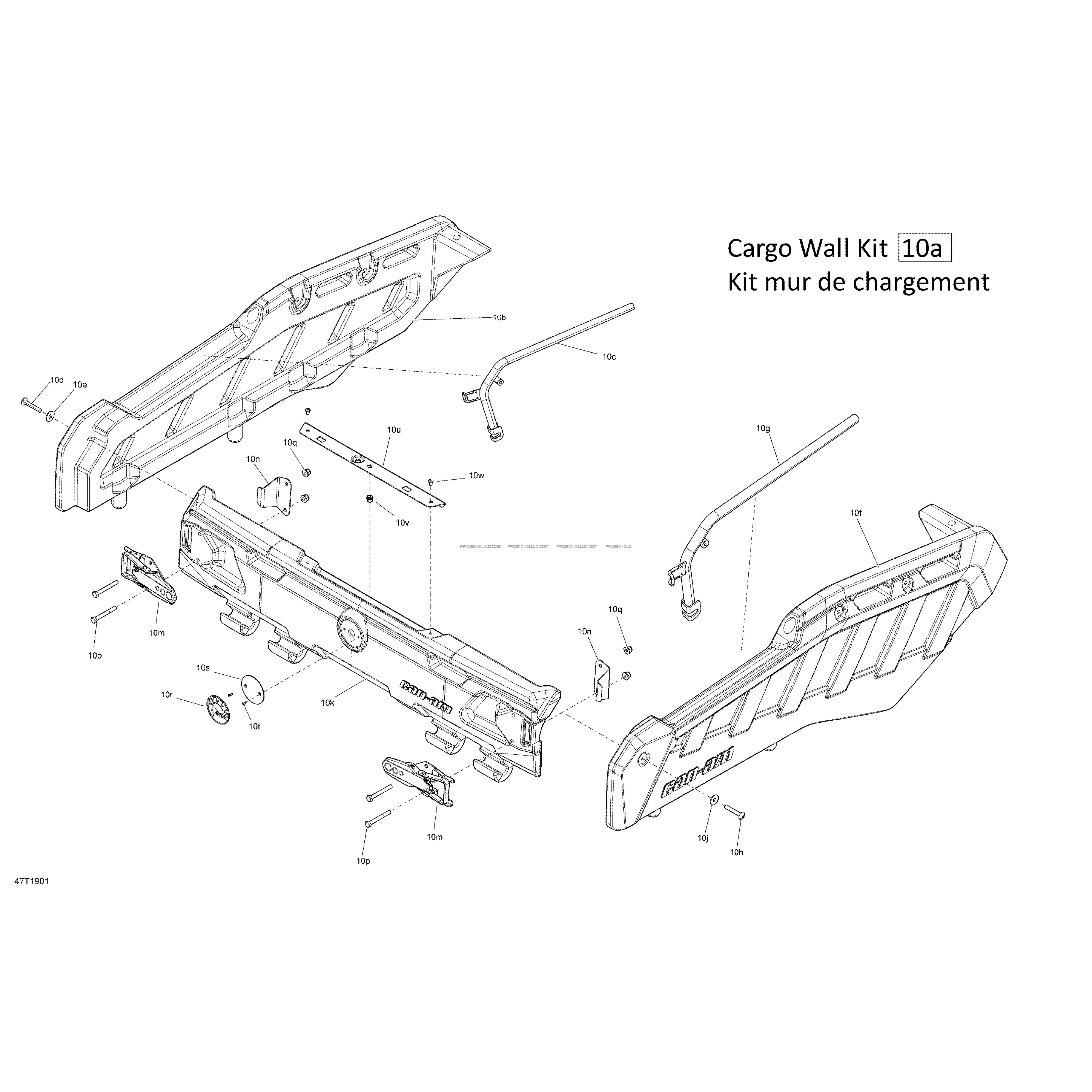 Options 6X6 - Kit Mur De Chargement  Can-am  2019 Toutes les cylindrées  pièces OEMOptions 6X6 - Kit Mur De Chargement  Can-am  2019 Toutes les cylindrées  pièces OEM