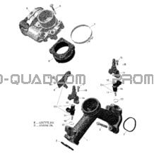 Collecteur Admission Air Et Carter De Papillon Version 2 pour Can-am Toutes les cylindrées 2019 Outlander MAX 6X6 - 1000 EFI - T3