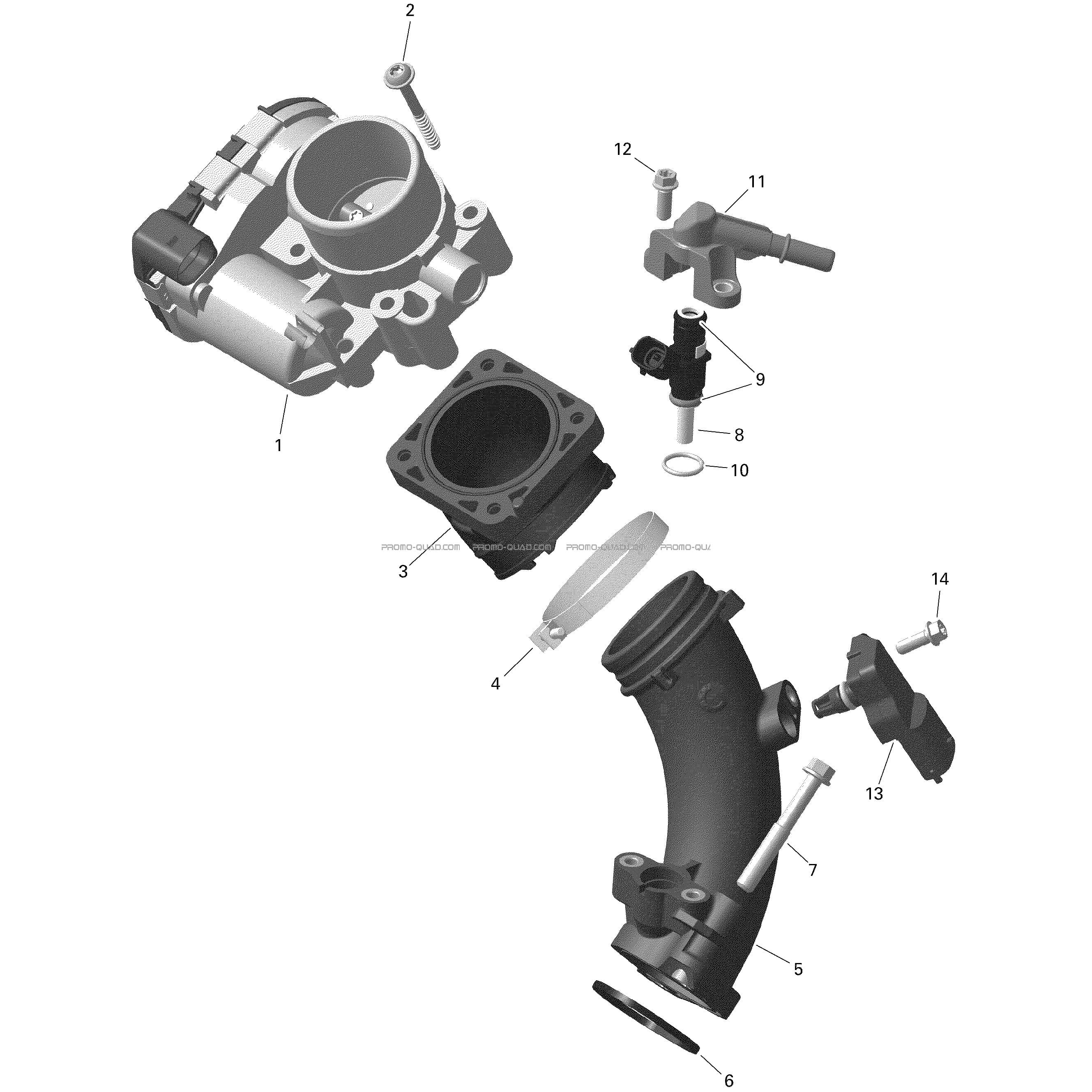 Moteur - Collecteur Admission Air Et Carter De Papillon - 450  Can-am  2020 Toutes les cylindrées  Original parts OEMMoteur - Collecteur Admission Air Et Carter De Papillon - 450  Can-am  2020 Toutes les cylindrées  Original parts OEM
