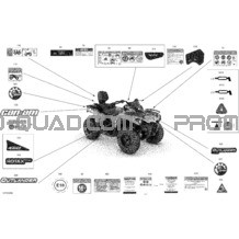 Décalques - DPS pour Can-am Toutes les cylindrées 2020 Outlander T MAX 450 EFI - DPS - T Regulation