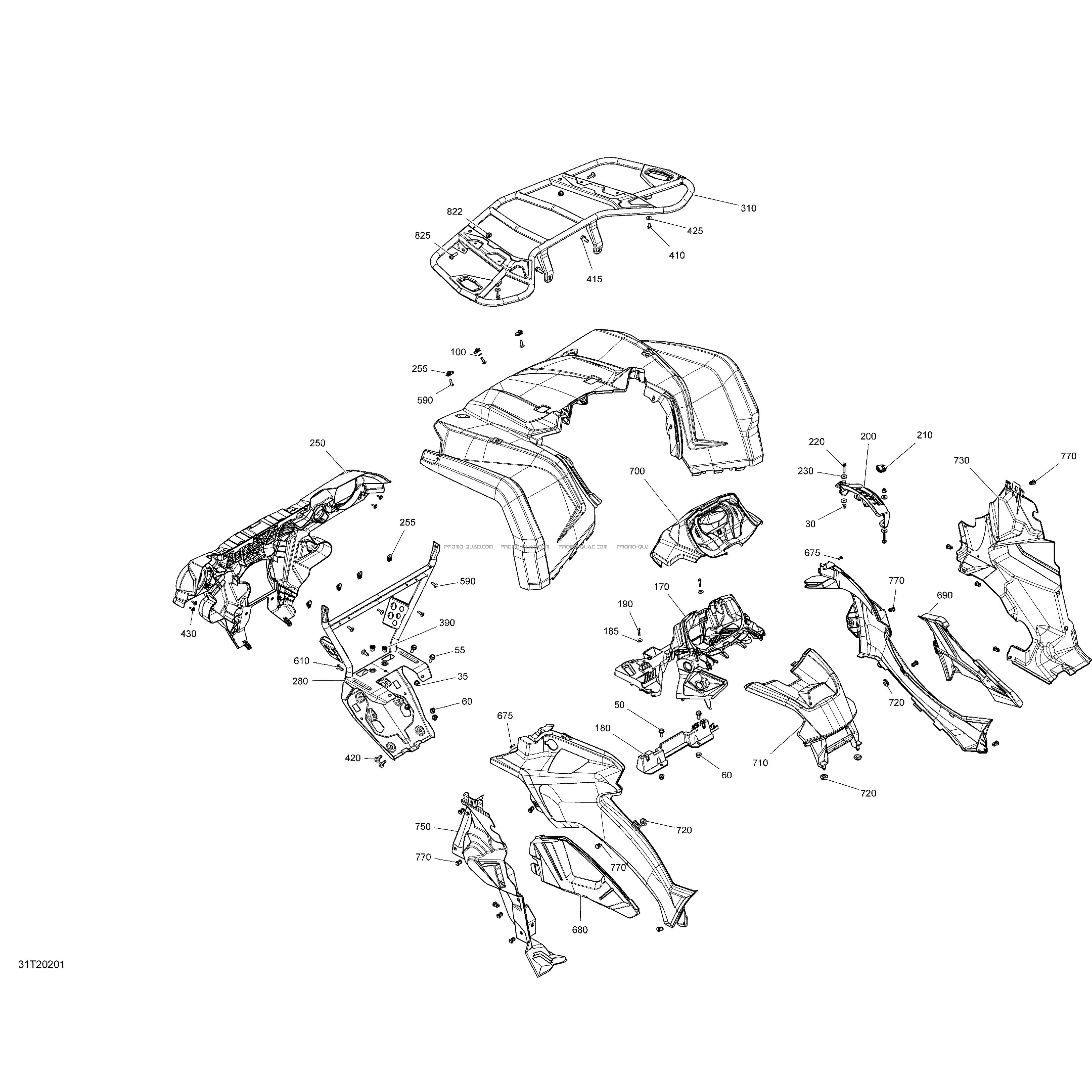 Body - Front Section - DPS  Can-am  2020 Toutes les cylindrées  Original parts OEMBody - Front Section - DPS  Can-am  2020 Toutes les cylindrées  Original parts OEM