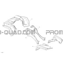 Fender Kit - Mineral Gray Satin pour Can-am Toutes les cylindrées 2020 Outlander T MAX 570 EFI - DPS_XT - T Regulation