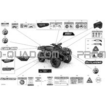 Décalques - XT pour Can-am Toutes les cylindrées 2020 Outlander T 650 EFI - T Regulation
